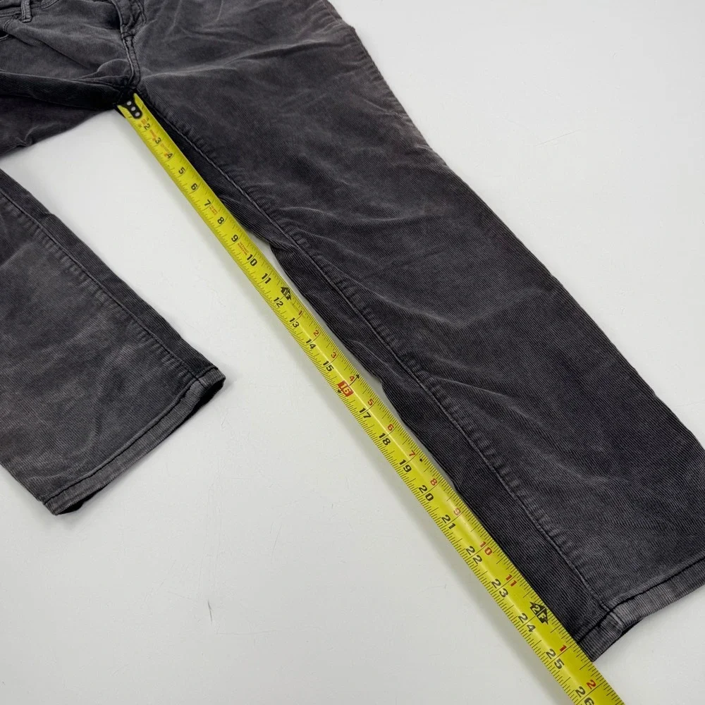 Free People Corduroy Pants Gray Wash High‎ Rise Casual Comfort Size 29